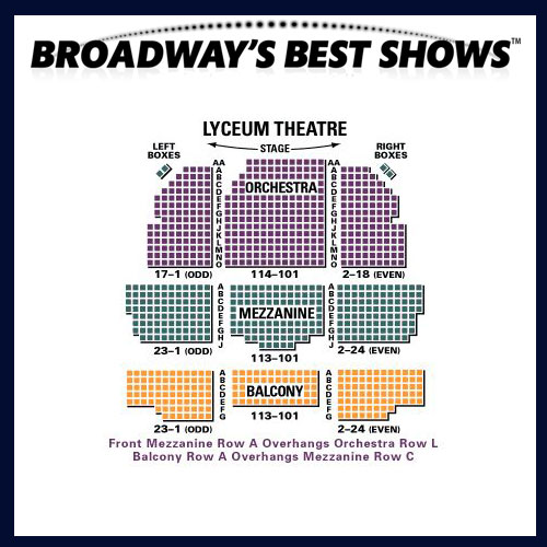 Lyceum Theatre Seating Chart New York