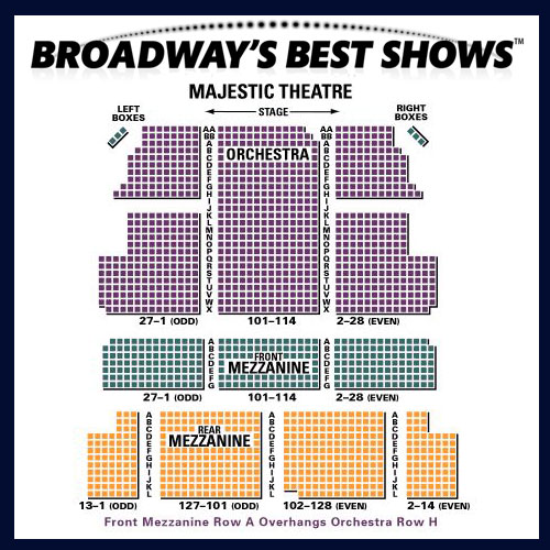 Majestic Theatre New York Seating Chart