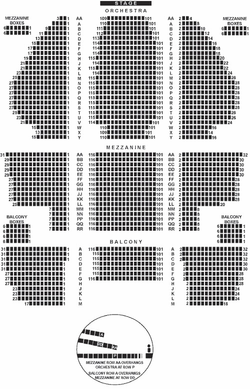 Aladdin Broadway Theater Seating Chart