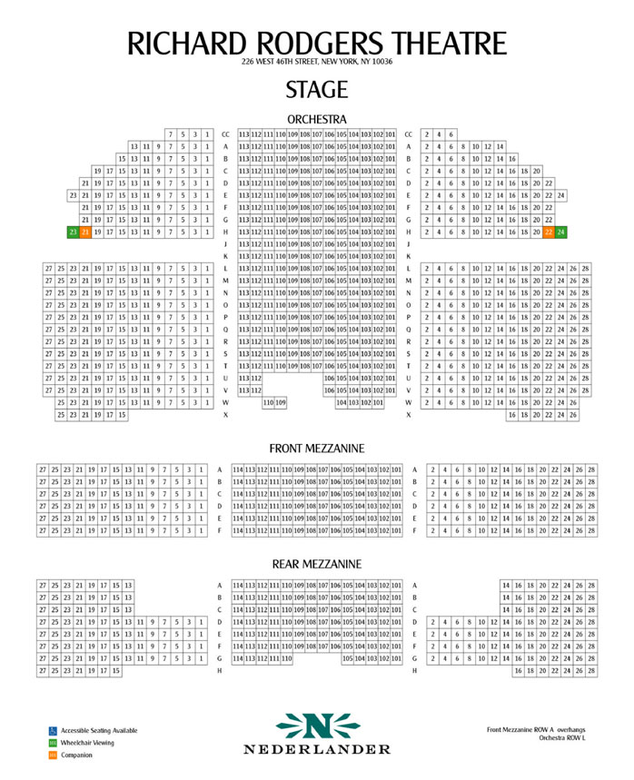 Richard Rodgers Theatre New York Ny Seating Chart