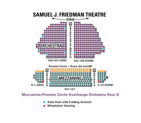 Samuel J Friedman Theatre Seating Chart